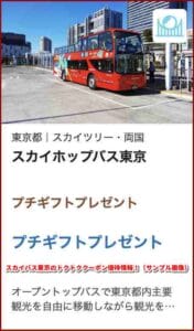 スカイバス東京のトクトククーポン優待情報！（サンプル画像）